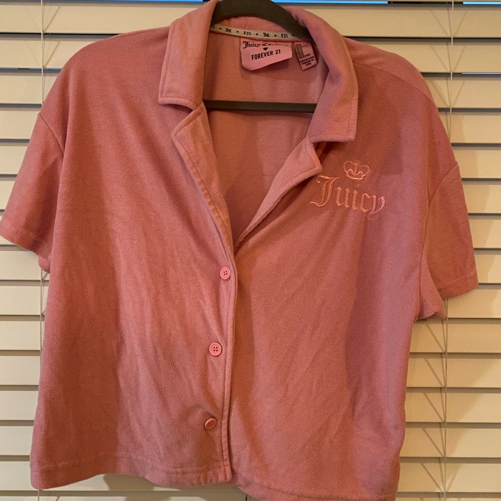 Juicy Couture light Pink Embroidered Top